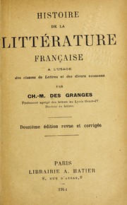 Cover of: Histoire de la littérature française