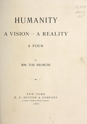 Cover of: Humanity : a vision--a reality: A poem