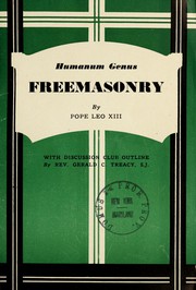 Cover of: Humanum genus, Freemasonry