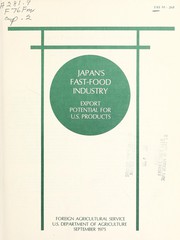 Cover of: Japan's fast-food industry: export potential for U.S. products