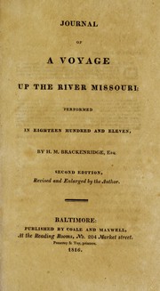 Cover of: Journal of a voyage up the river Missouri: performed in eighteen hundred and eleven.