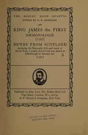 Cover of: ... King James, the First, Daemonologie (1597). by King James VI and I