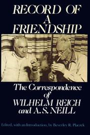 Cover of: Record of a friendship