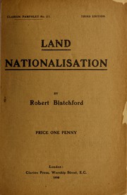 Cover of: Land nationalisation