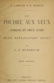 Cover of: La poudre aux yeux: comédie en deux actes