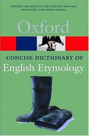 Cover of: The Concise Oxford dictionary of English etymology