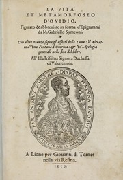 Cover of: La vita et Metamorfoseo d'Ovidio