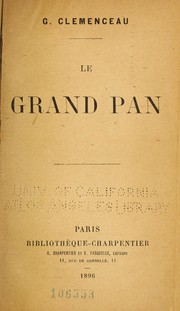 Cover of: Le grand Pan