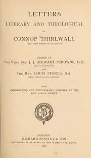 Cover of: Letters literary and theological of Connop Thirlwall by Connop Thirlwall