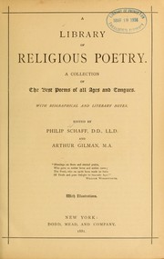 Cover of: A library of religious poetry: a collection of the best poems of all ages and tongues ; with biographical and literary notes