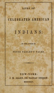 Cover of: Lives of celebrated American Indians
