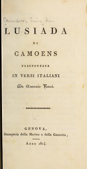 Cover of: Lusiada di Camoens, trasportata in versi italiani by Luís de Camões