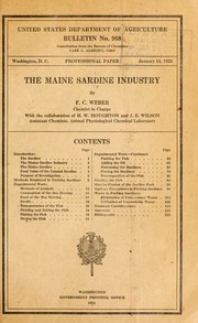 The Maine sardine industry by F. C. Weber