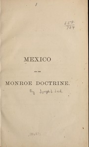 Cover of: Mexico and the Monroe doctrine