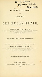 Cover of: The Natural History and Diseases of the Human Teeth