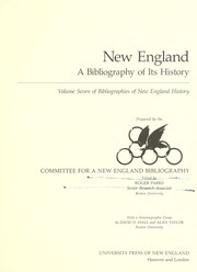 Cover of: New England: a bibliography of its history