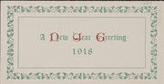 Cover of: A new year greeting: 1918