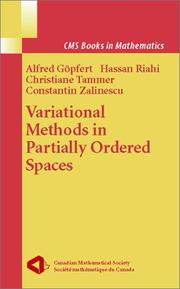 Cover of: Variational Methods in Partially Ordered Spaces (CMS Books in Mathematics)