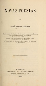 Cover of: Novas poesias de José Ramos Coelho ...