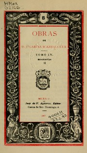 Cover of: Obras