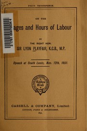 Cover of: On the wages and hours of labour