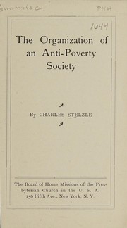 Cover of: The organization of anti-poverty society