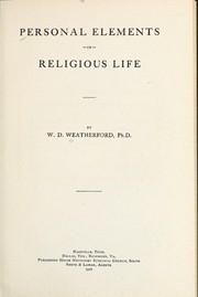 Cover of: Personal elements in religious life