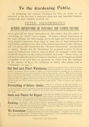 Cover of: Peter Henderson & Co's seed catalogue: 1883