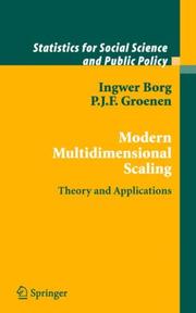 Cover of: Modern Multidimensional Scaling: Theory and Applications (Springer Series in Statistics)