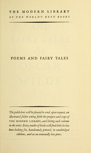 Cover of: The poems and fairy tales of Oscar Wilde