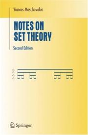 Notes on set theory by Yiannis N. Moschovakis