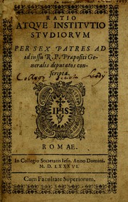 Cover of: Ratio atque institutio studiorum