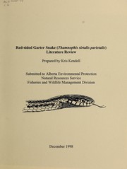 Cover of: Red-sided garter snake (Thamnophis sirtalis parietalis) literature review