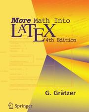 More Math Into LaTeX by George Grätzer