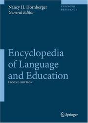 Cover of: Encyclopedia of Language and Education by Nancy H. Hornberger