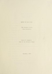 Report of self-study by Dennis M. Campbell