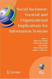 Cover of: Social Inclusion: Societal and Organizational Implications for Information Systems |