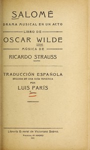Cover of: Salomé by Richard Strauss