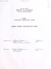 Cover of: Samoa Dunes Recreation Area: final visitor services plan