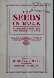 Cover of: Seeds in bulk by D.M. Ferry & Co