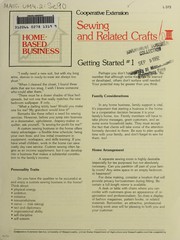 Cover of: Sewing and related crafts: getting started, #1