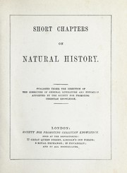 Cover of: Short chapters on natural history.