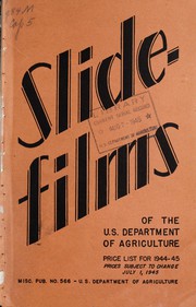 Cover of: Slide-films of the U.S. Department of Agriculture: price list for 1944-45