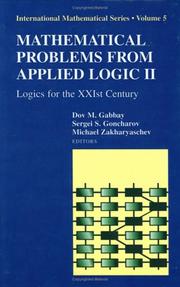 Cover of: Mathematical Problems from Applied Logic II: Logics for the XXIst Century (International Mathematical Series)