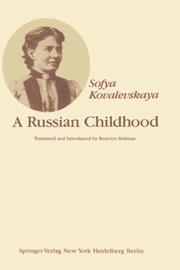 Cover of: A Russian childhood