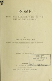 Cover of: The story of Rome: from the earliest times to the end of the Republic