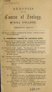 Synopsis of the course of zoology.  Session 1857-8 by McGill University