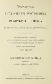 Cover of: Topographie der historischen und Kunst-Denkmale im politischen Bezirke Selcan