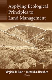 Cover of: Applying Ecological Principles to Land Management