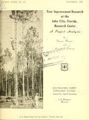 Cover of: Tree improvement research at the Lake City, Florida, Research Center by by Francois Mergen and Kenneth B. Pomeroy